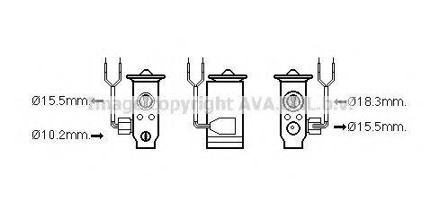 AVA QUALITY COOLING TO1649 Розширювальний клапан, кондиціонер