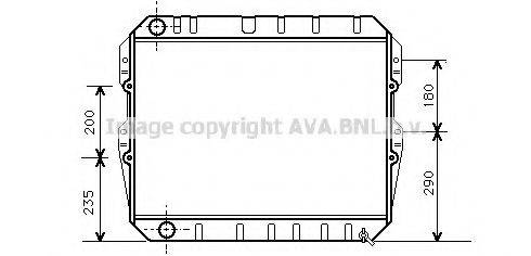 AVA QUALITY COOLING TO2134 Радіатор, охолодження двигуна