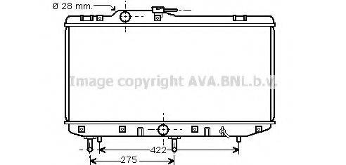 AVA QUALITY COOLING TO2208 Радіатор, охолодження двигуна