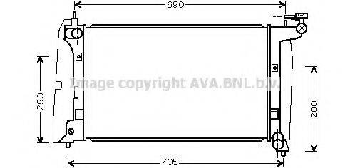 AVA QUALITY COOLING TO2289 Радіатор, охолодження двигуна