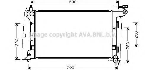 AVA QUALITY COOLING TO2290 Радіатор, охолодження двигуна