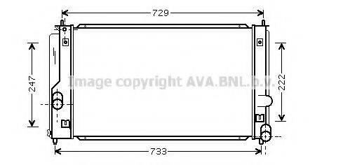 AVA QUALITY COOLING TO2295 Радіатор, охолодження двигуна