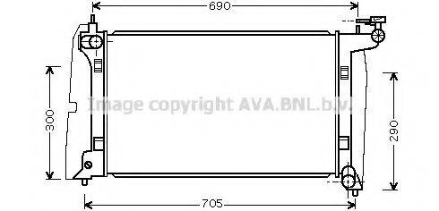 AVA QUALITY COOLING TO2302 Радіатор, охолодження двигуна