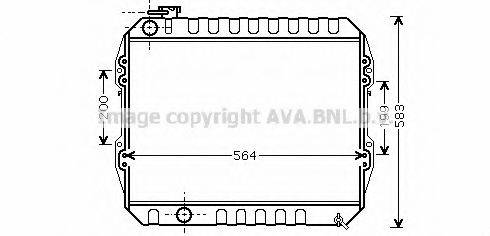 AVA QUALITY COOLING TO2374 Радіатор, охолодження двигуна