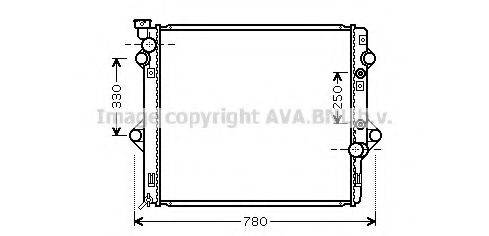 AVA QUALITY COOLING TO2478 Радіатор, охолодження двигуна