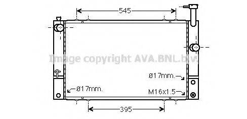 AVA QUALITY COOLING TO2494 Радіатор, охолодження двигуна