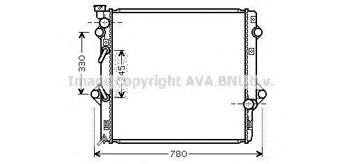 AVA QUALITY COOLING TO2641 Радіатор, охолодження двигуна