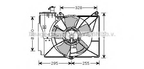 AVA QUALITY COOLING TO7539 Вентилятор, охолодження двигуна