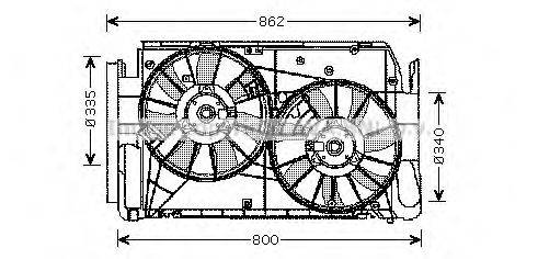 AVA QUALITY COOLING TO7551 Вентилятор, охолодження двигуна