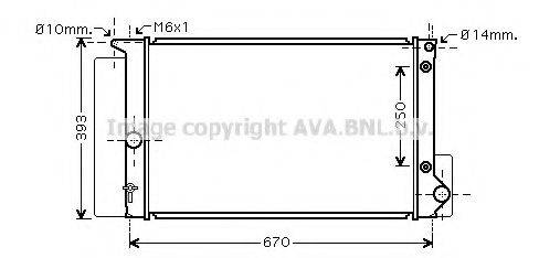 AVA QUALITY COOLING TOA2474 Радіатор, охолодження двигуна