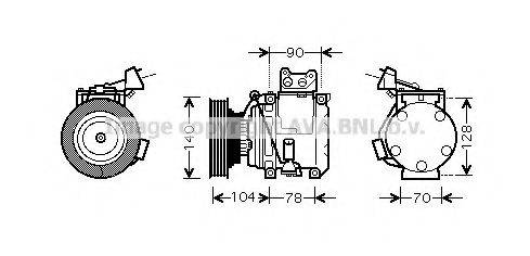 AVA QUALITY COOLING TOK438 Компресор, кондиціонер