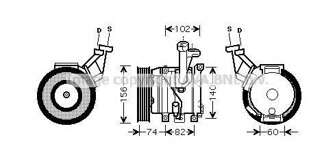 AVA QUALITY COOLING TOK440 Компресор, кондиціонер