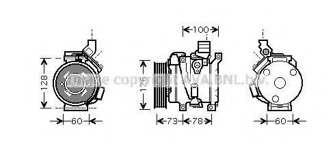 AVA QUALITY COOLING TOK451 Компресор, кондиціонер