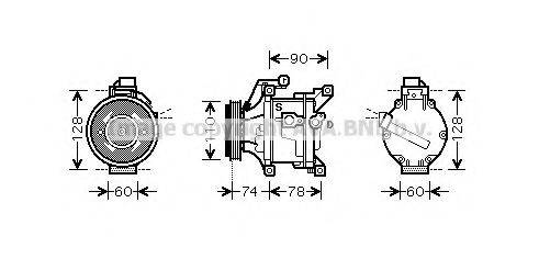 AVA QUALITY COOLING TOK452 Компресор, кондиціонер