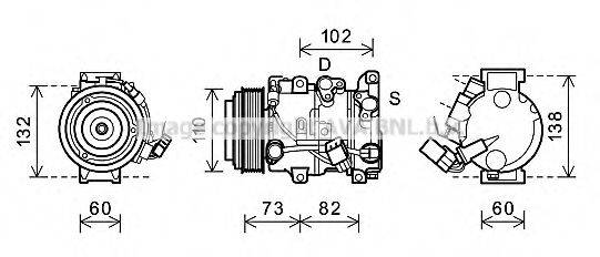 AVA QUALITY COOLING TOK600 Компресор, кондиціонер