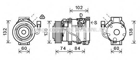 AVA QUALITY COOLING TOK611 Компресор, кондиціонер