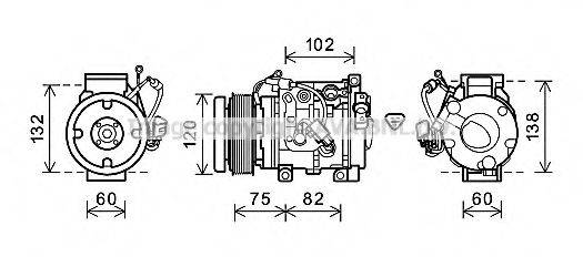 AVA QUALITY COOLING TOK664 Компресор, кондиціонер