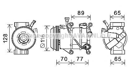 AVA QUALITY COOLING TOK687 Компресор, кондиціонер