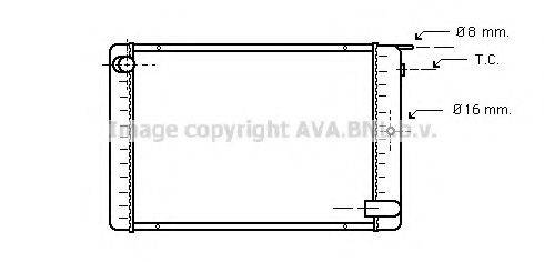 AVA QUALITY COOLING VO2022 Радіатор, охолодження двигуна