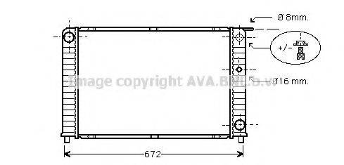 AVA QUALITY COOLING VO2088 Радіатор, охолодження двигуна