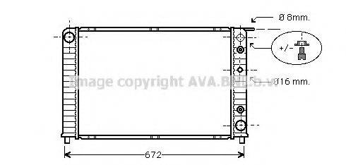 AVA QUALITY COOLING VO2089 Радіатор, охолодження двигуна