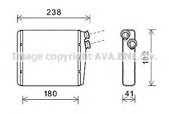 AVA QUALITY COOLING VO6163 Теплообмінник, опалення салону