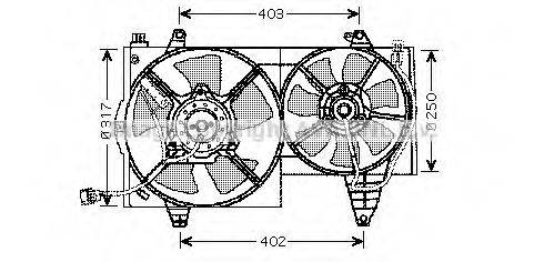 AVA QUALITY COOLING VO7505 Вентилятор, охолодження двигуна