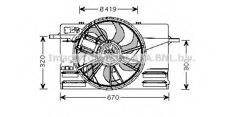 AVA QUALITY COOLING VO7508 Вентилятор, охолодження двигуна