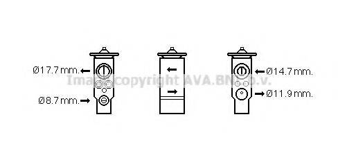 AVA QUALITY COOLING VW1366 Розширювальний клапан, кондиціонер