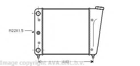 AVA QUALITY COOLING VW2022 Радіатор, охолодження двигуна