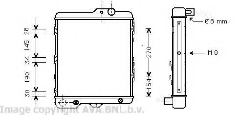 AVA QUALITY COOLING VW2035 Радіатор, охолодження двигуна