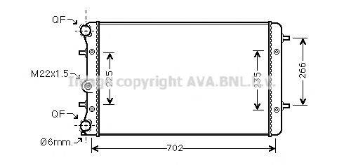 AVA QUALITY COOLING VW2174 Радіатор, охолодження двигуна