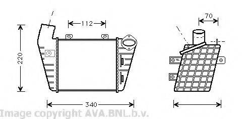 AVA QUALITY COOLING VW4163 Інтеркулер