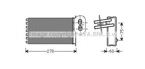 AVA QUALITY COOLING VW6296 Теплообмінник, опалення салону