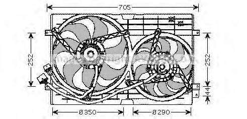 AVA QUALITY COOLING VW7515 Вентилятор, охолодження двигуна