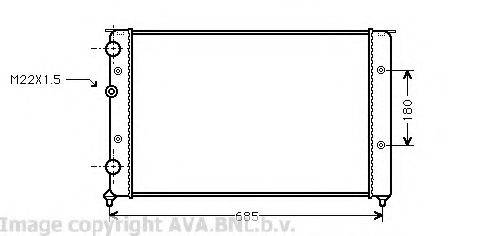 AVA QUALITY COOLING VWA2124 Радіатор, охолодження двигуна