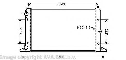 AVA QUALITY COOLING VWA2247 Радіатор, охолодження двигуна