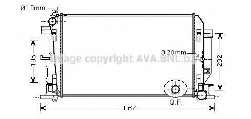 AVA QUALITY COOLING VWA2282 Радіатор, охолодження двигуна