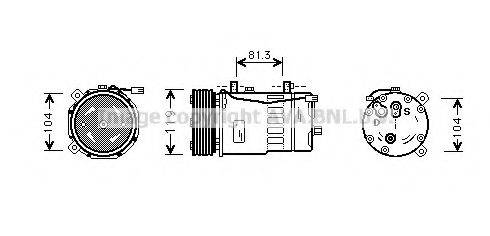 AVA QUALITY COOLING VWAK046 Компресор, кондиціонер