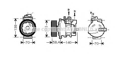 AVA QUALITY COOLING VWAK265 Компресор, кондиціонер