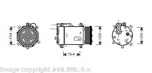 AVA QUALITY COOLING VWK170 Компресор, кондиціонер