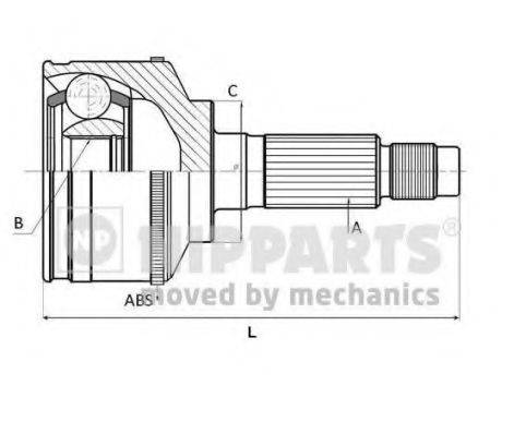 NIPPARTS J2820510 Шарнірний комплект, приводний вал