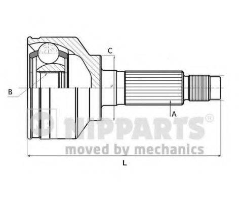 NIPPARTS J2821002 Шарнірний комплект, приводний вал