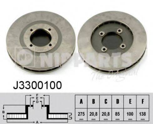 NIPPARTS J3300100 гальмівний диск