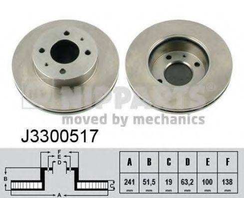 NIPPARTS J3300517 гальмівний диск