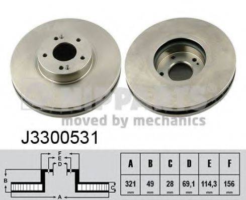 NIPPARTS J3300531 гальмівний диск