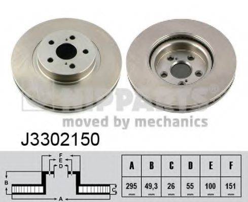 NIPPARTS J3302150 гальмівний диск