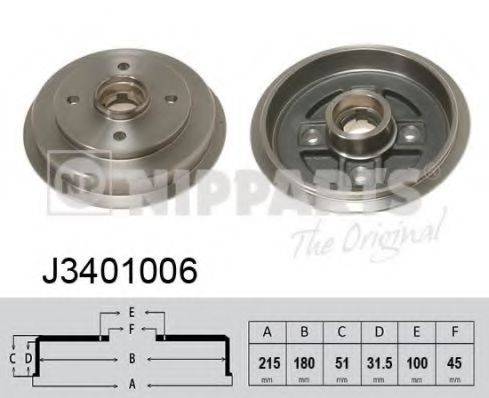 NIPPARTS J3401006 Гальмівний барабан