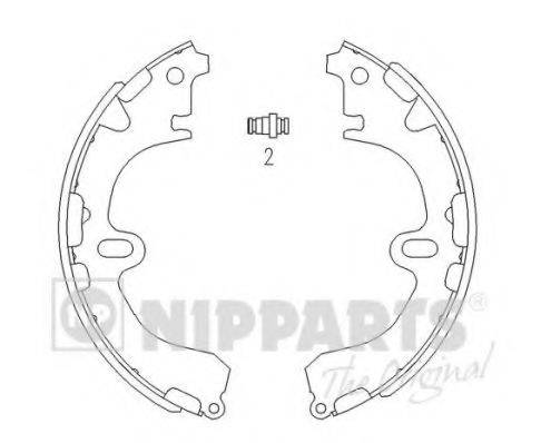 NIPPARTS J3502034 Комплект гальмівних колодок