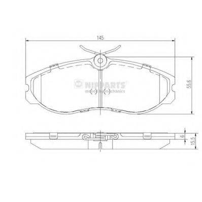 NIPPARTS J3601056 Комплект гальмівних колодок, дискове гальмо